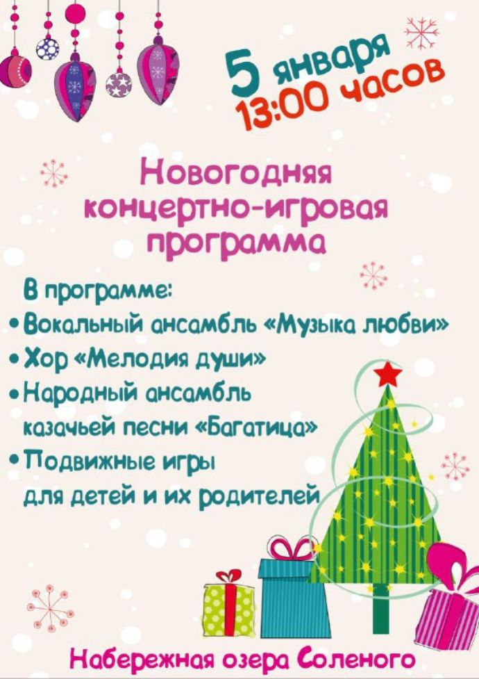 Новогодняя концертно-игровая программа